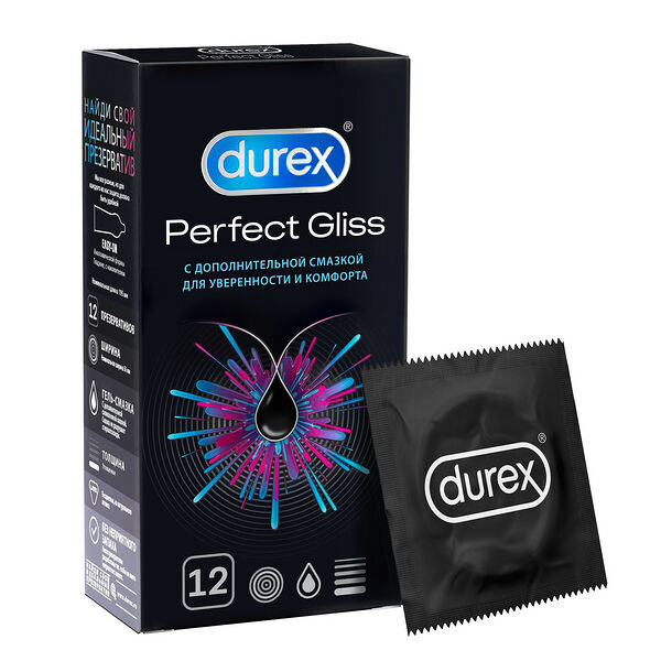 Durex презервативы Perfect Gliss 12 шт 