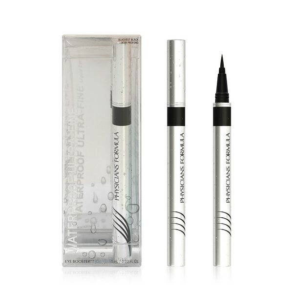 Подводка Eye Booster Physicians Formula Ultra-Fine Liquid водостойкая с комплексом для роста ресниц, 1 мл, ультрачерный