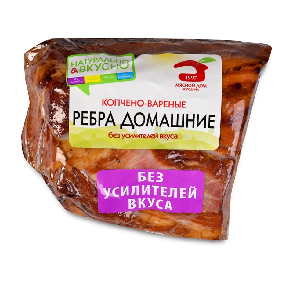 

Ребра Мясной Дом Бородина Домашние копчено-вареные, вес