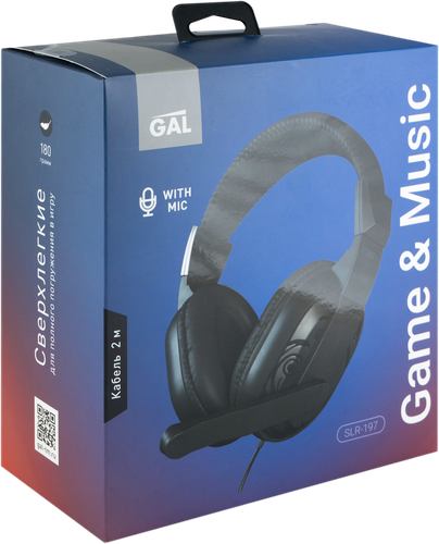 

Наушники GAL SLR-197 с микрофоном, черный