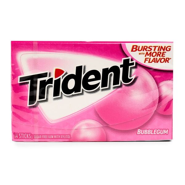 Жевательная резинка TRIDENT Bubblegum, 18 пластинок США