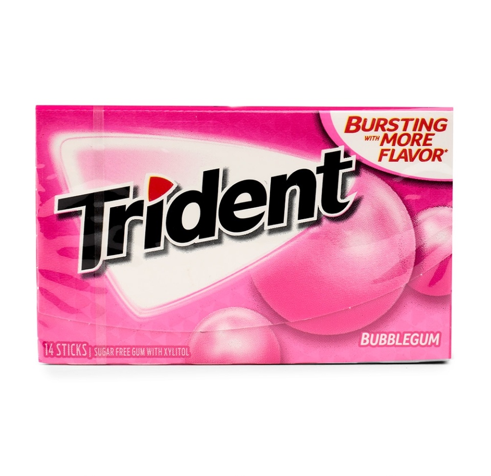 

Жевательная резинка Trident бабл-гам 14 шт