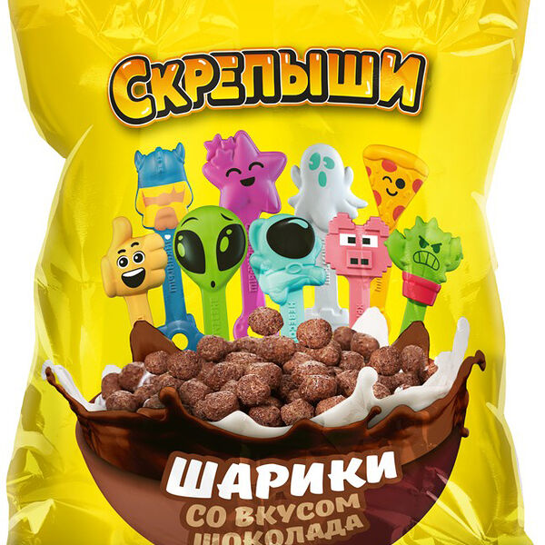 Шарики Скрепыши со вкусом шоколада, 170г
