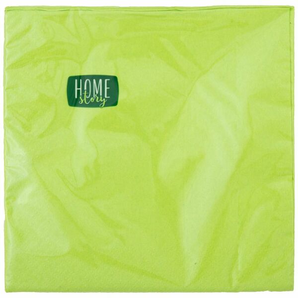 Салфетки бумажные киви 2 слоя 33x33см Home Story, 20шт