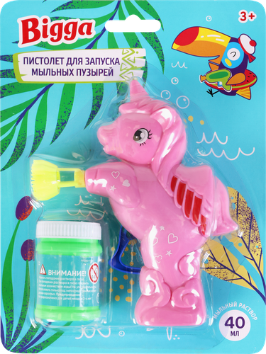 

Мыльные пузыри BIGGA Пистолет, с животными, 40мл, Арт. WT503156