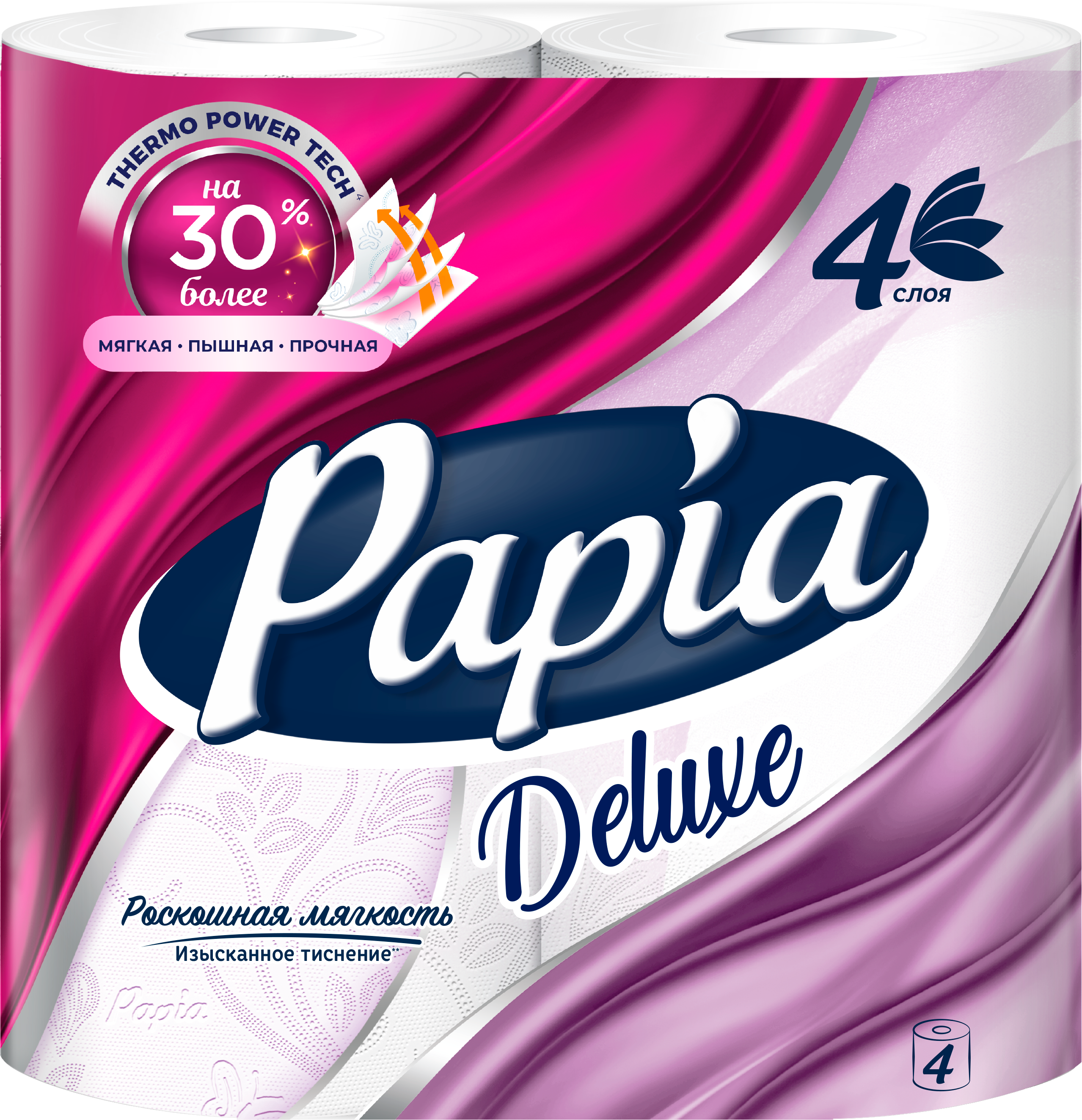 

Туалетная бумага Papia Deluxe 4 рулона 4 слоя