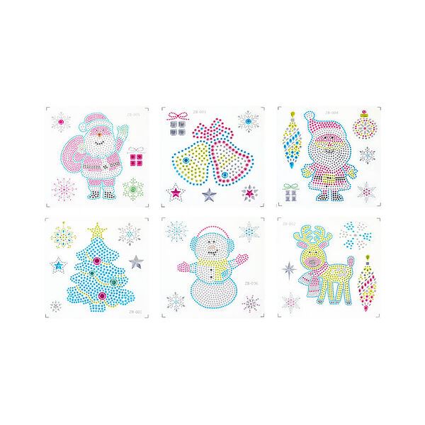 Сноу бум наклейка декоративная из страз, 16x21 см, пвх, 6 дизайнов