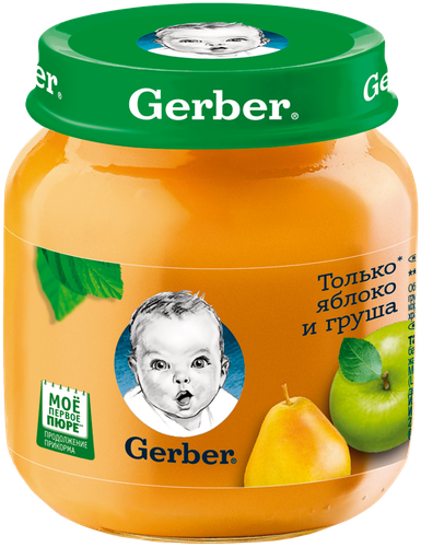 

Фруктовое пюре Gerber Яблоко, груша, с 5 месяцев 125 г