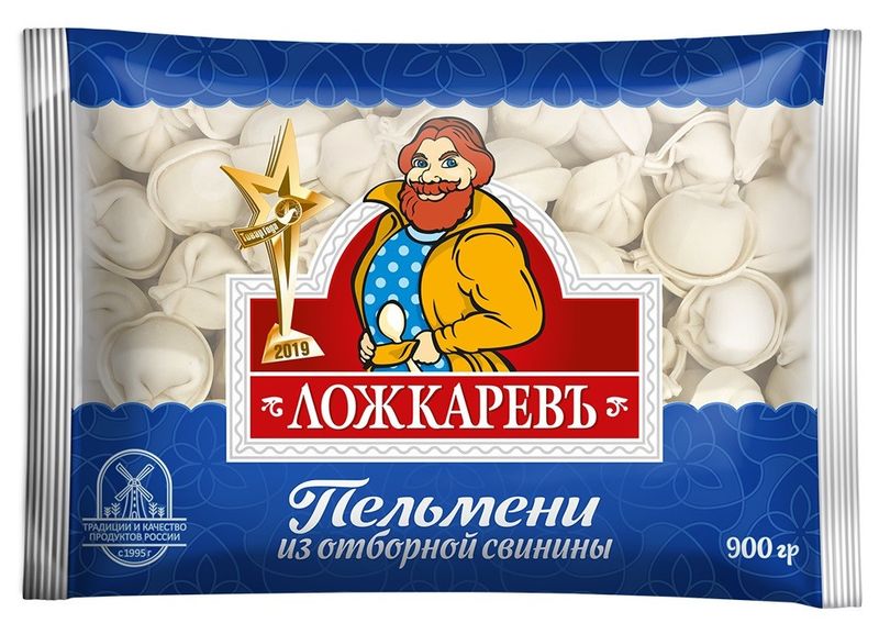 

Пельмени Ложкаревъ из отборной свинины, 900 г