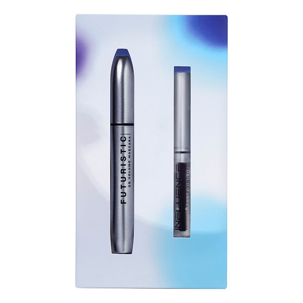Подарочный набор `INFLUENCE BEAUTY` (тушь для ресниц Futuristic тон 01, гель для бровей Brow robot тон 01)