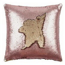 Подушка с пайетками розовая, 45*45см, арт. 767542150