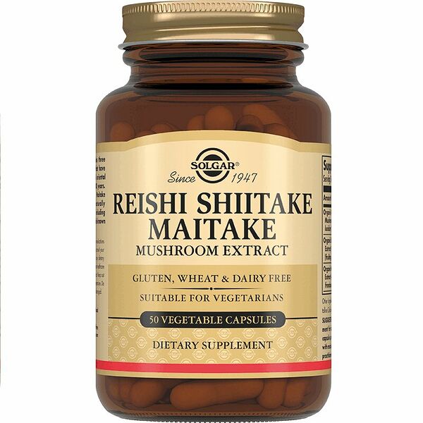 Солгар Экстракт японских грибов Рейши Шитаки Мейтаки капс. №50