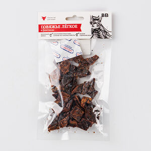 Лакомство для кошек ВкусВилл "Вяленое говяжье легкое, ломтики"