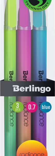 Набор ручек Berlingo Radiance шариковых синих, 0,7 мм, 3 шт