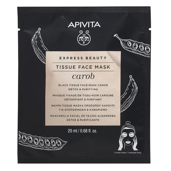 Apivita Express Beauty carob Маска тканевая для лица 20 мл