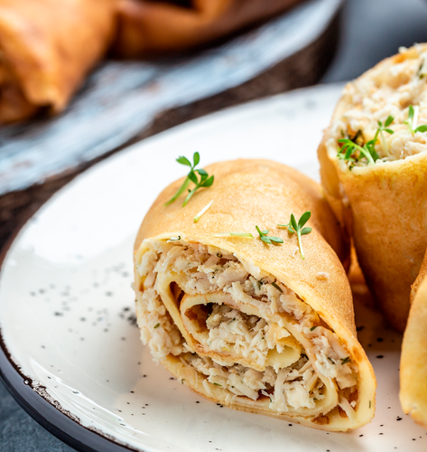 

Блины Кулинариум с курицей в сливочном соусе, 160 г