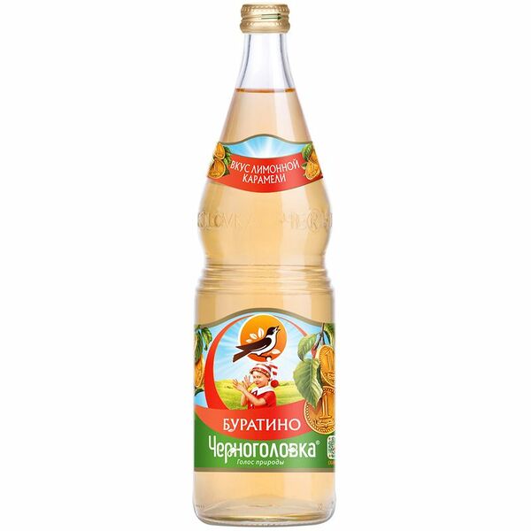 Напиток безалкогольный Черноголовка Лимонад Буратино газированный, 1л