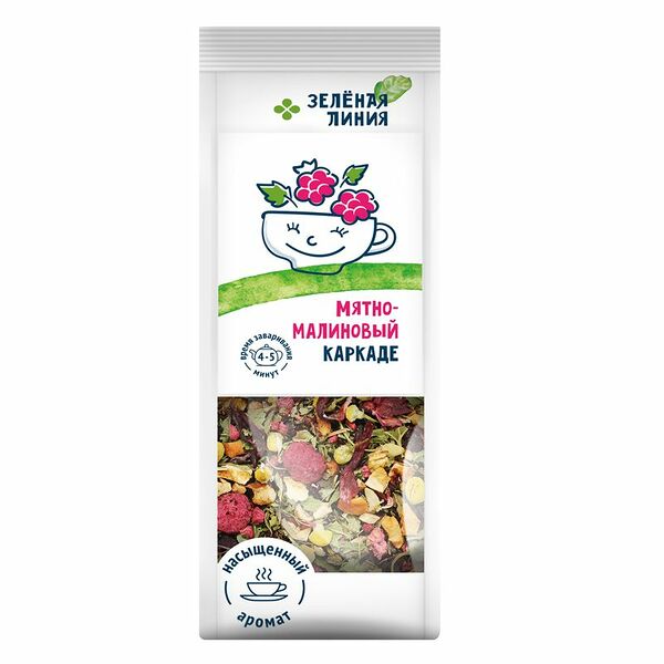 Напиток чайный Зелёная Линия Мятно-малиновый каркаде 80г