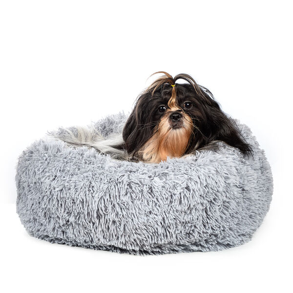 Лежак круглый для кошек и собак Rurri 60х60 см, серый