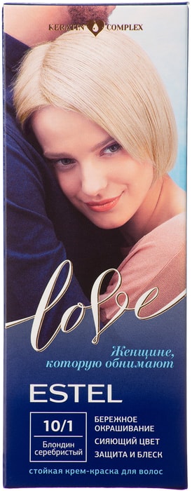 

Стойкая краска для волос Estel Love 10/1 Блондин серебристый 115 мл