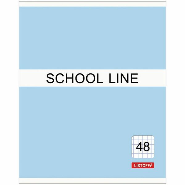 Тетрадь общая Listoff на скрепке в клетку 48 листов