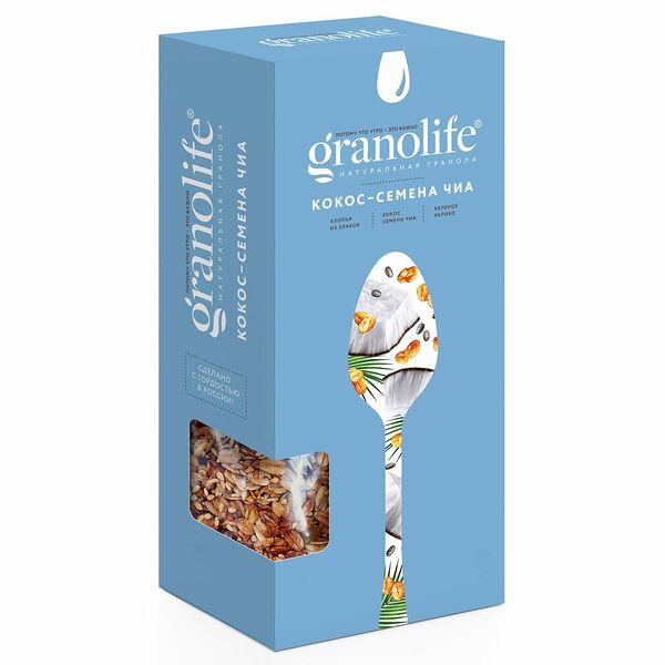 Готовый завтрак Granolife Гранола Кокос-семена чиа