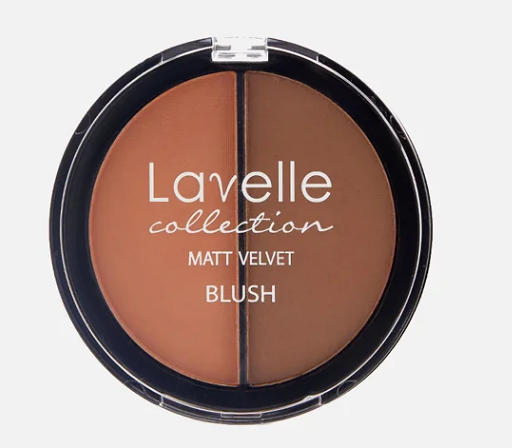 LAVELLE COLLECTION Румяна компактные для лица Matt Velvet Blush 2-цветные, 5 г, 02 загар