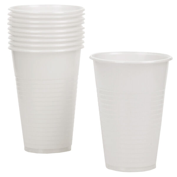 Набор стаканов одноразовых пластиковый Antella, 200 мл, 10 шт, белый /прозрачный