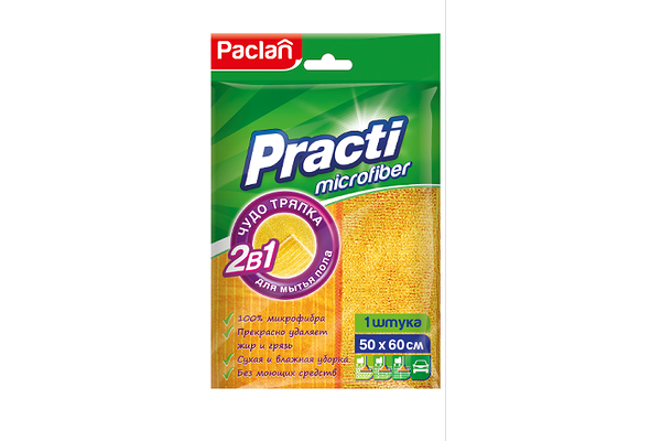 Тряпка для пола из микрофибры Paclan Practi Micro 50х60 см 1 шт