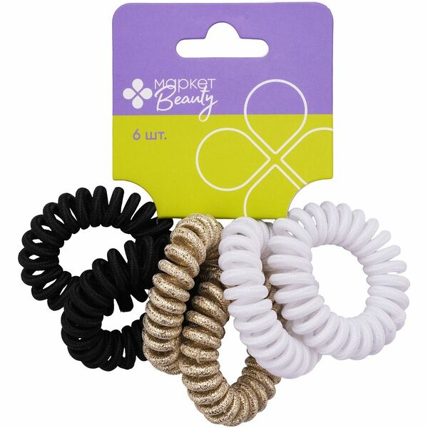 Набор резинок для волос Маркет Beauty, 6шт