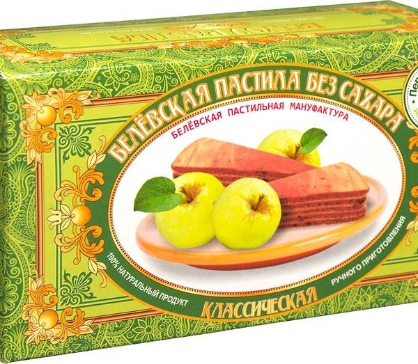 Пастила Белевская Пастильная Мануфактура без сахара классическая