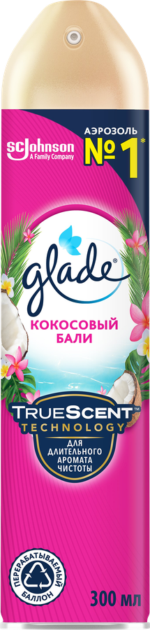 

Освежитель воздуха Glade Кокосовый Бали 300 мл