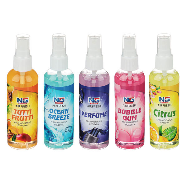 NEW GALAXY Ароматизатор воздуха спрей, бабл гам, цитрус, тутти фрутти,океан,парфюм, 100 мл, в ассортименте