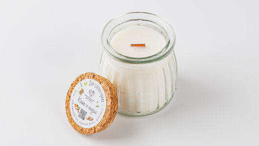 Свеча сувенирная Дом слепоглухих Кожа и сандал