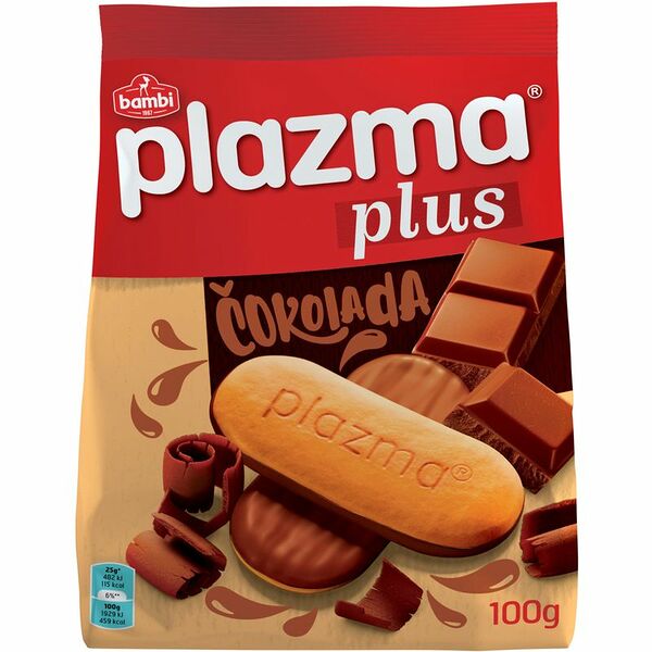 Печенье Plazma обогащенное витаминами в молочном шоколаде, 100г