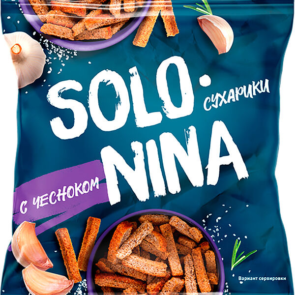 Сухари Solo Nina со вкусом чеснока