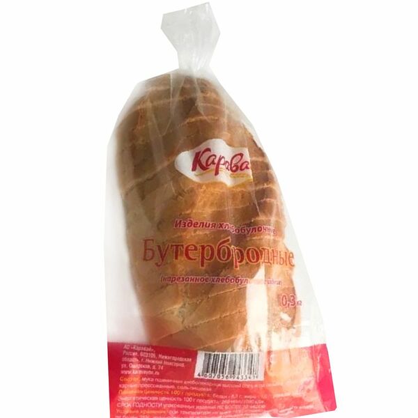 Изделие хлебобулочное Каравай бутербродное