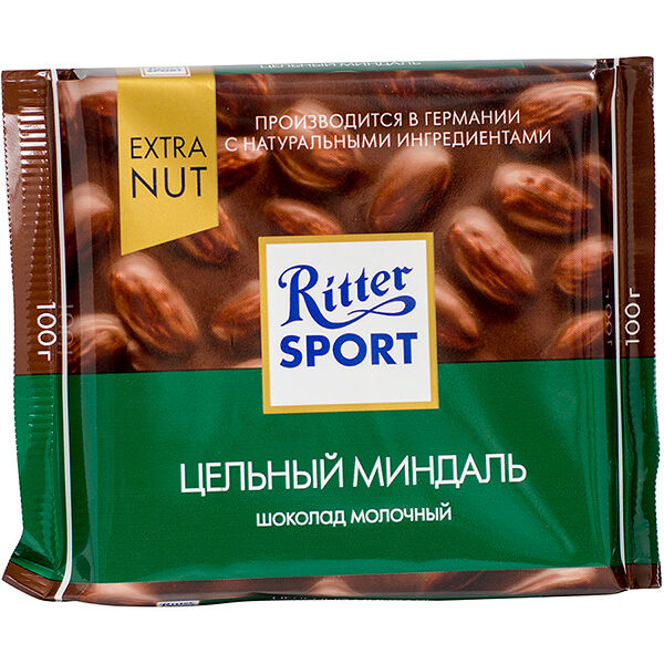 Шоколад Ritter Sport молочный с цельным миндалем 100 г