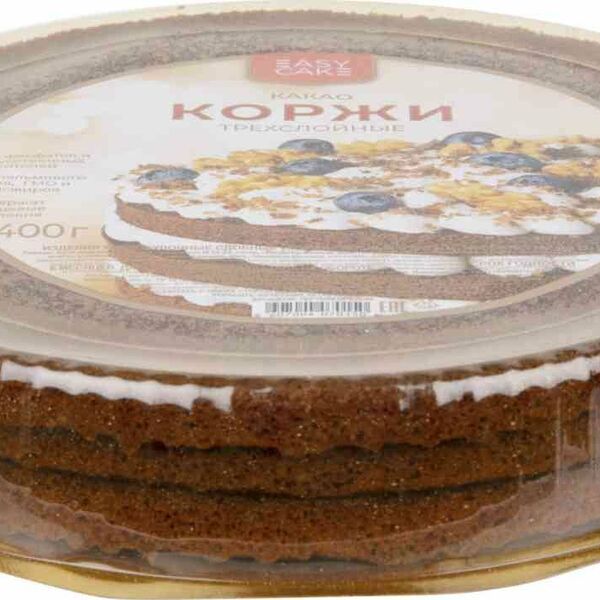 Коржи трёхслойные Easy Cake Какао
