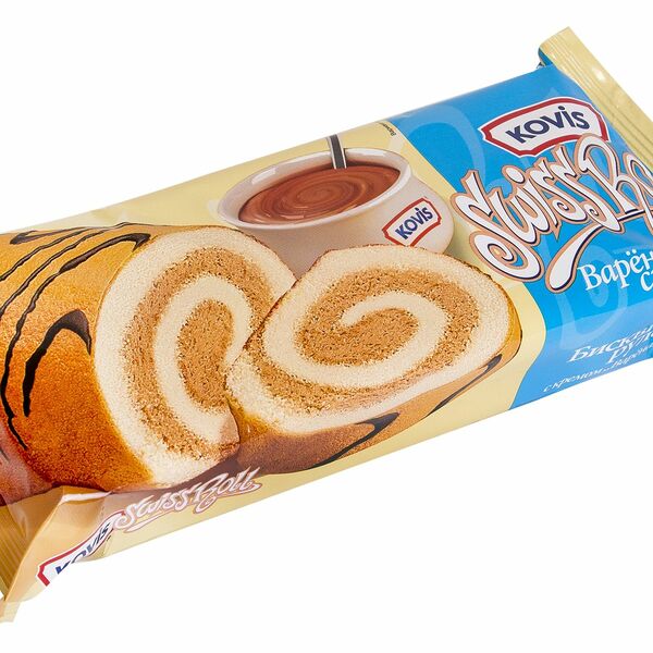 Рулет КОВИС вареная сгущенка глаз. вес 175г Kovis РОССИЯ