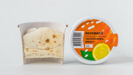 Мороженое сливочное Баттерскотч-лимон Продукт замороженный