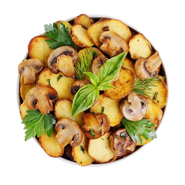 Картофель с шампиньонами жареный, Уже Готово