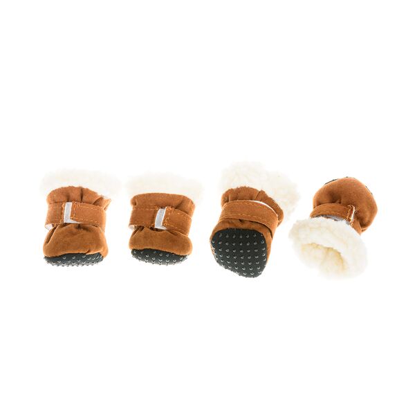 Ботинки для собак Petmax замша кофейные