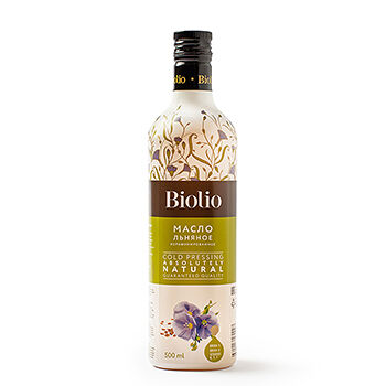 Масло льняное Biolio нерафинированное