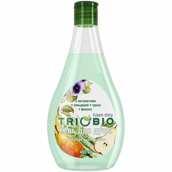 Гель для душа Triobio с экстрактами сельдерея груши и фиалки, 400мл