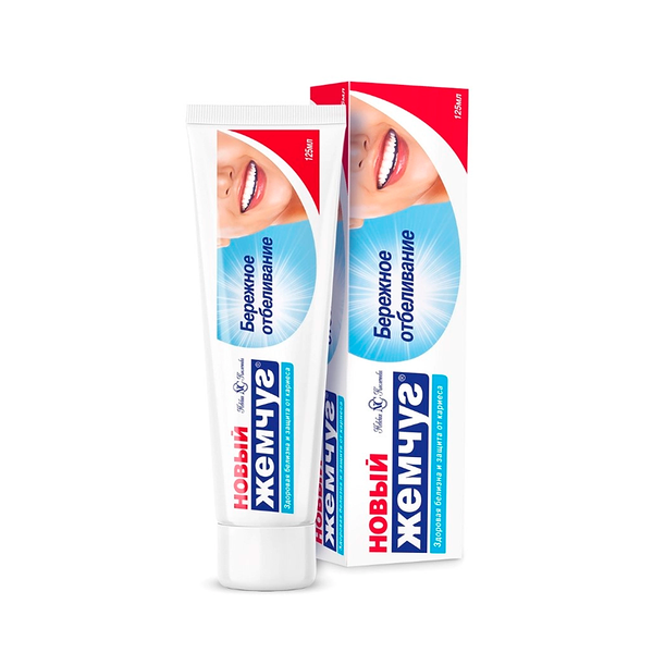 Зубная паста Новый Жемчуг Бережное отбеливание 125 мл