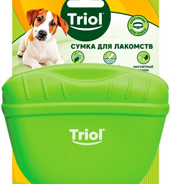 Сумка для лакомств Triol Фитнес зеленая 13*10.5см