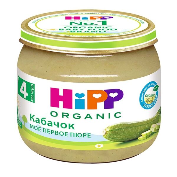 Пюре овощное «Кабачок» для детей с 4 месяцев, HiPP