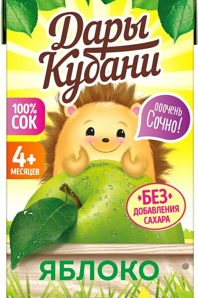Сок Дары Кубани Яблоко с 4 месяцев 125мл