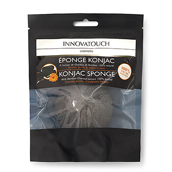 Спонж для лица конжаковый с экстрактом бамбукового угля, Innovatouch Cosmetic, Китай